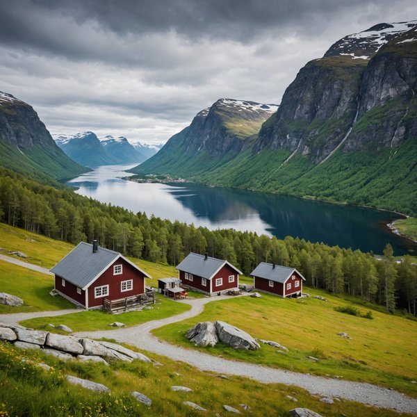 Quels chalets en Norvège offrent des séjours avec des cours de cuisine locale et des randonnées en montagne?