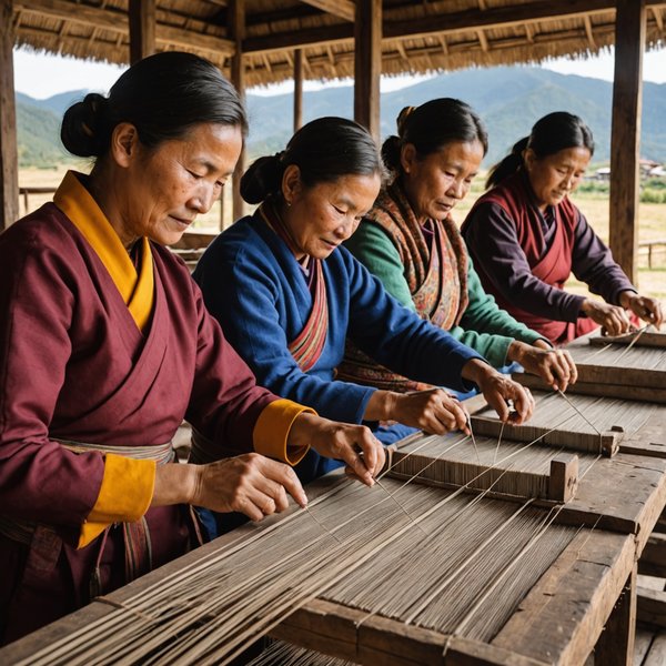 Où participer à un atelier de tissage traditionnel au Bhoutan?